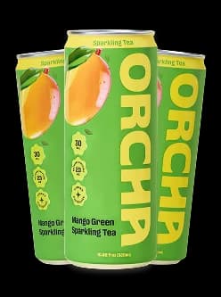 Mango Green sparkling tea three-can pack